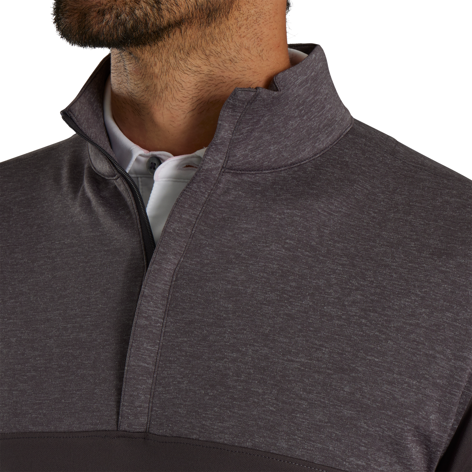 Heather Yoke Half-Zip Mid-Layer