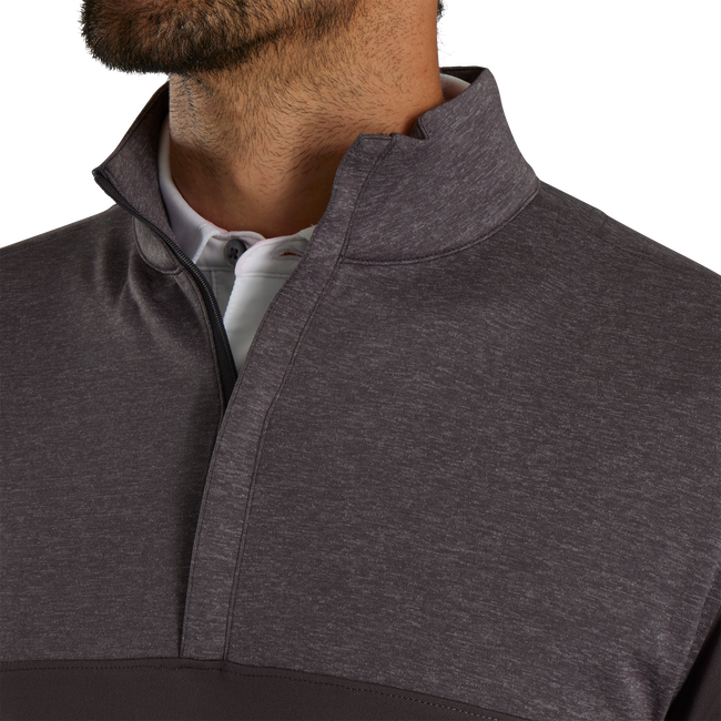 Heather Yoke Half-Zip Mid-Layer