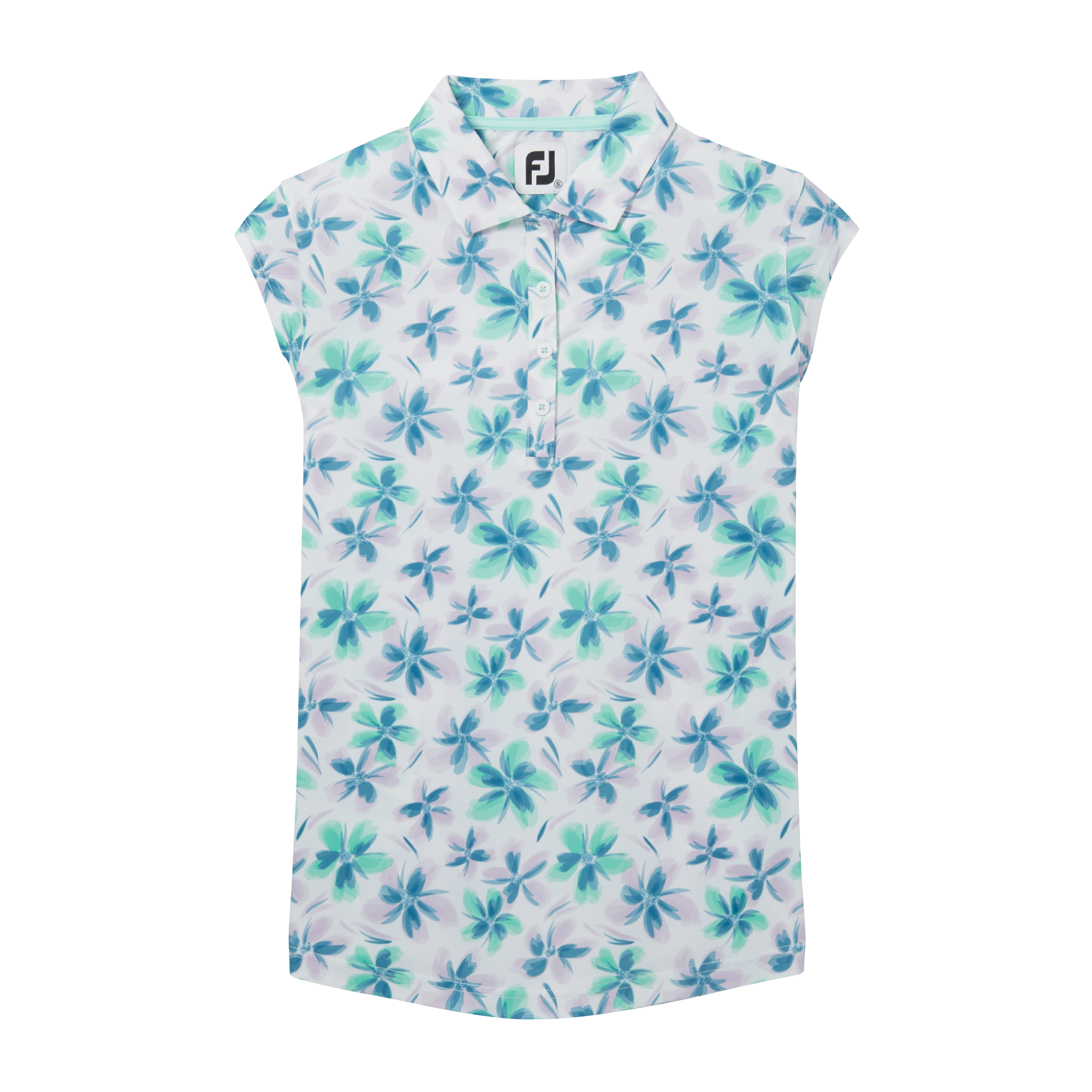 Cap Sleeve Interlock Print Shirt