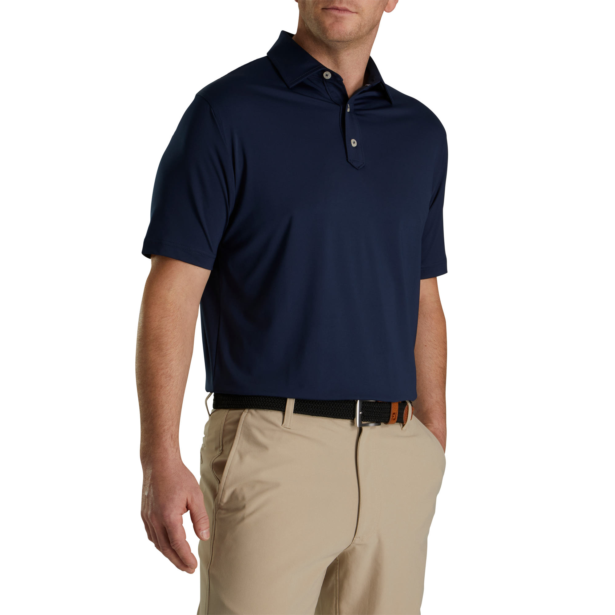 Solid Lisle Set On Placket