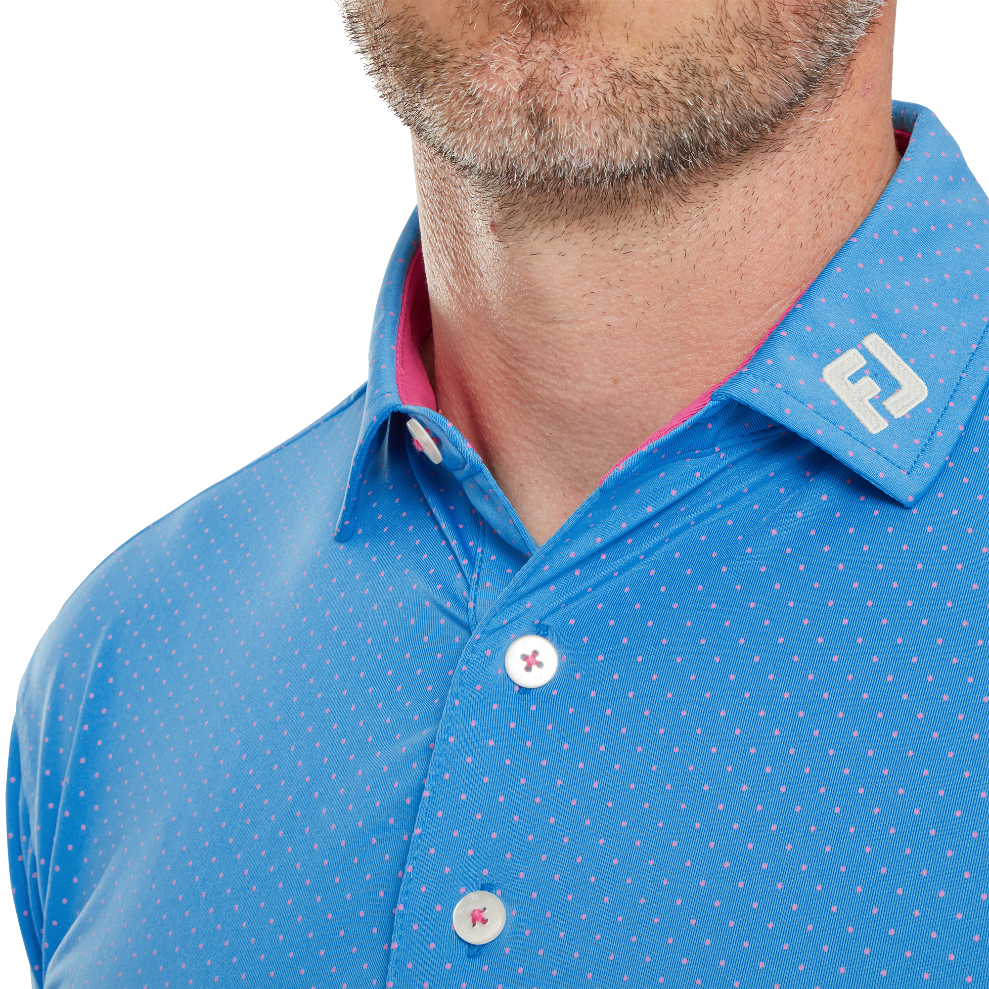 Stretch Lisle Dot Print