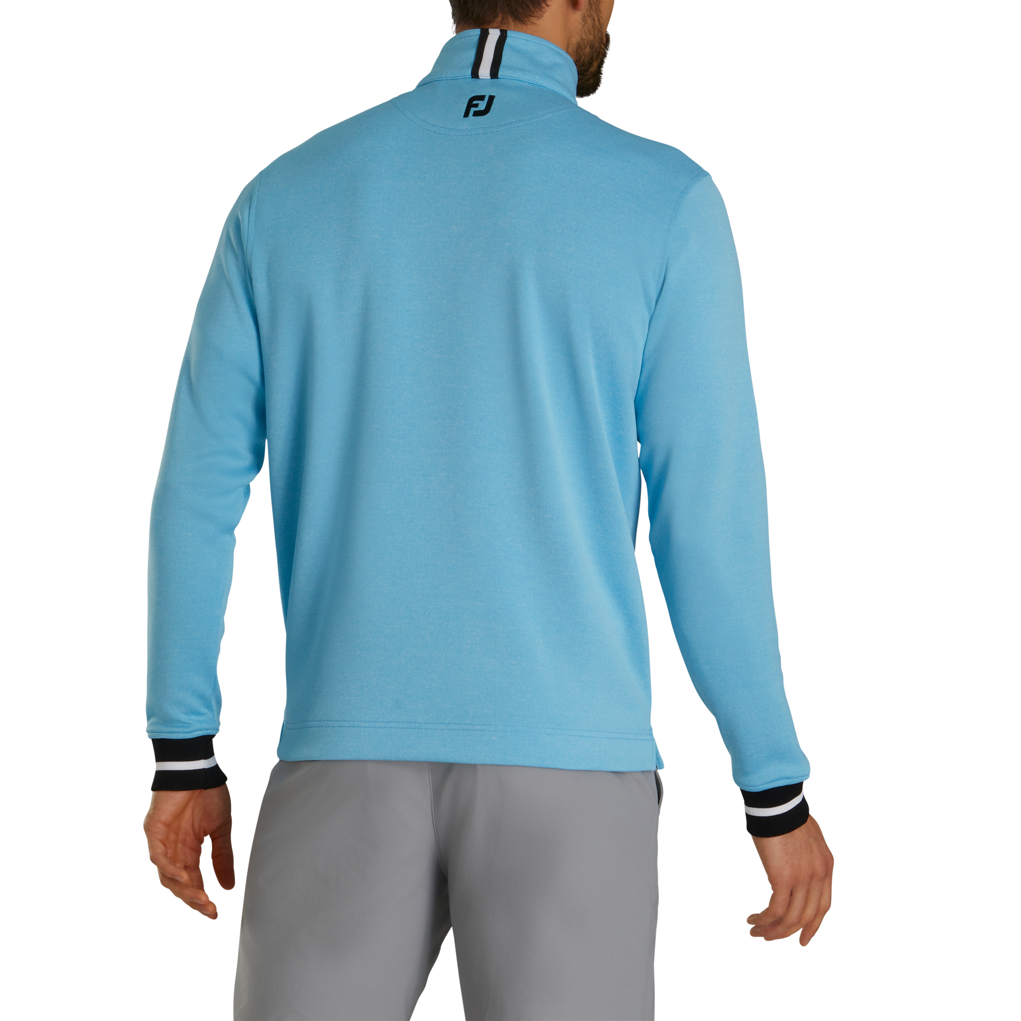 Ribbed Quarter-Zip Flatback