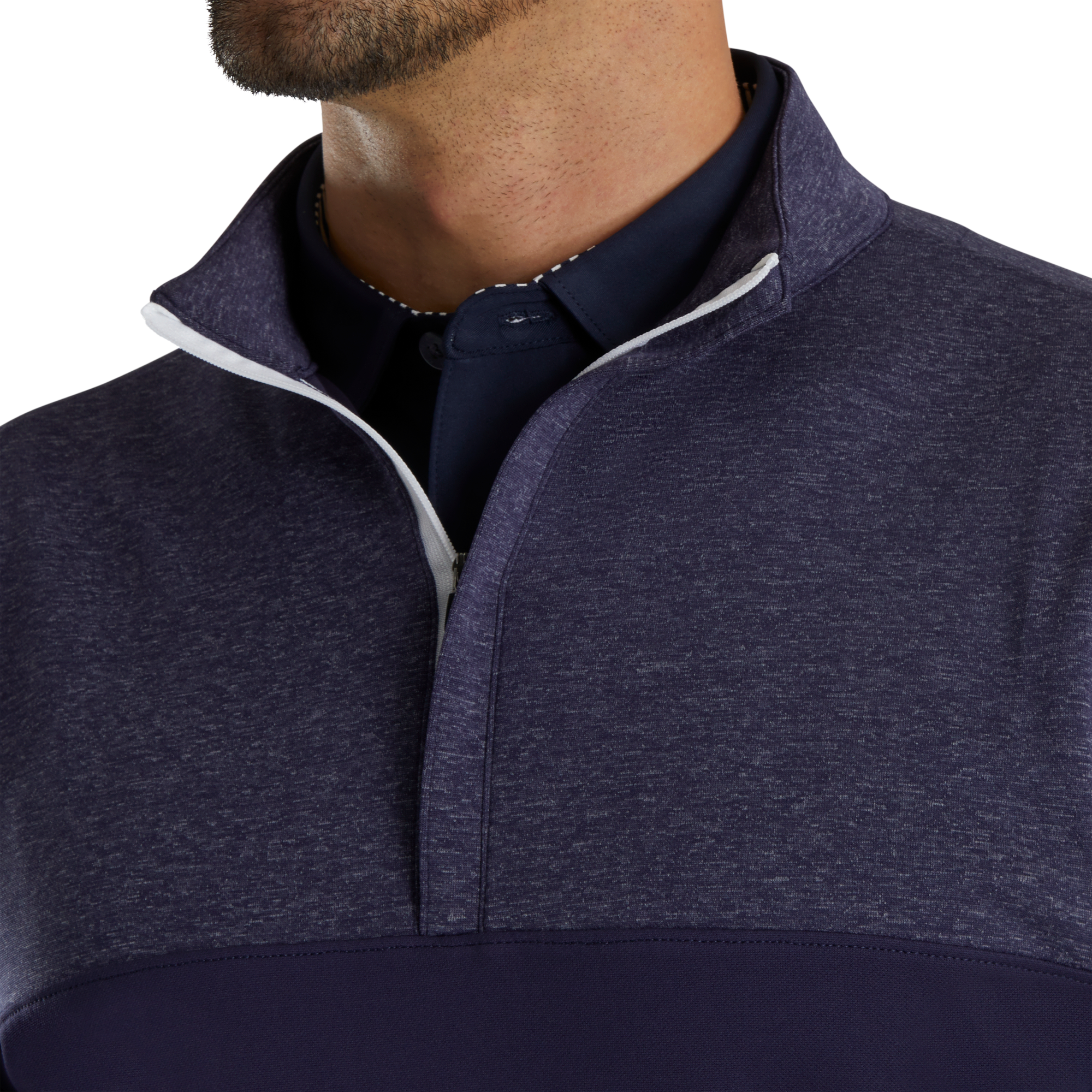 Heather Yoke Half-Zip Mid-Layer
