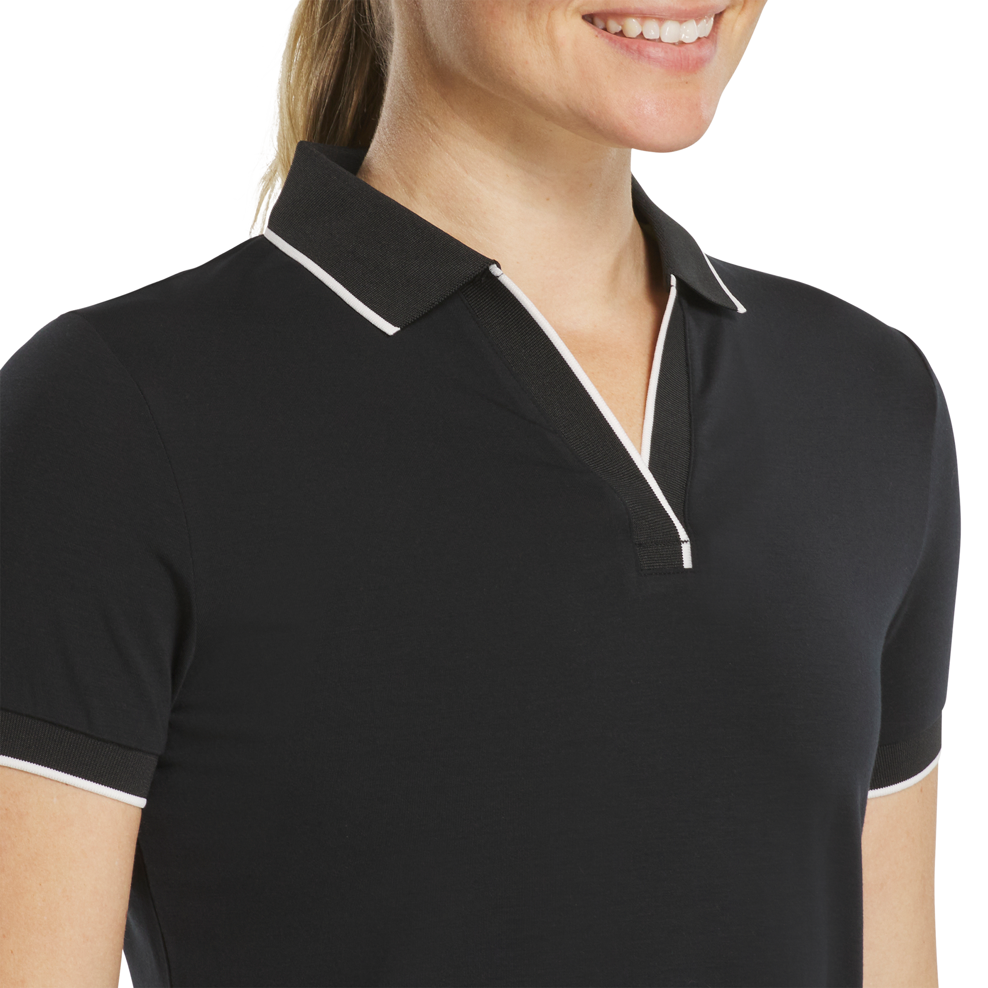 Notch V-Neck Polo