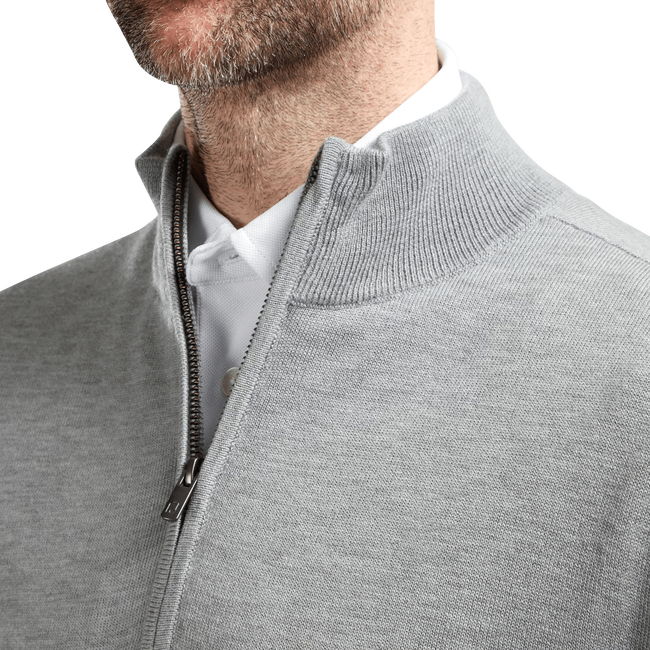 Footjoy lambswool lined half zip sweater clearance