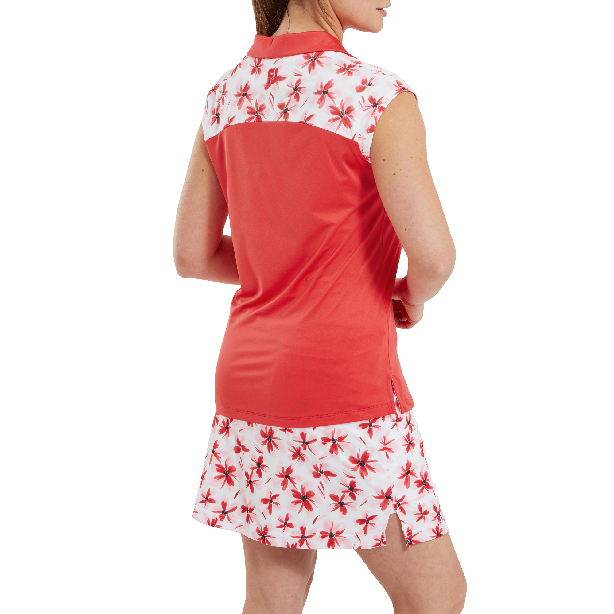 Blocked Floral Print Lisle