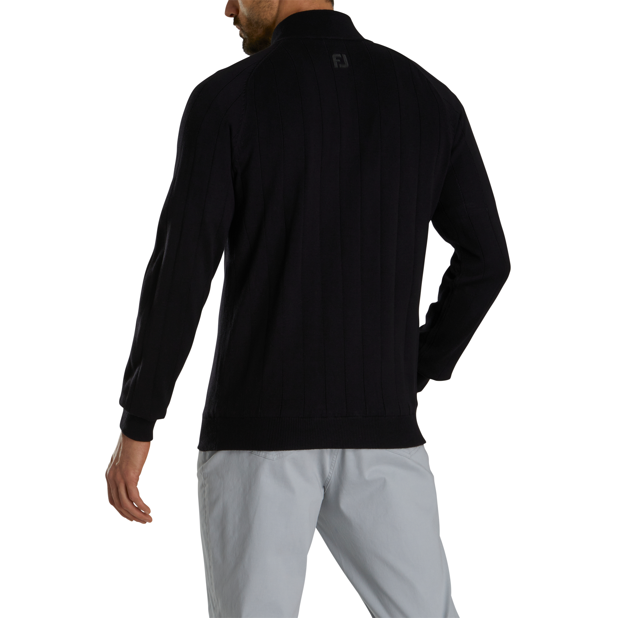 Wool Blend Drop Needle Lined Pullover